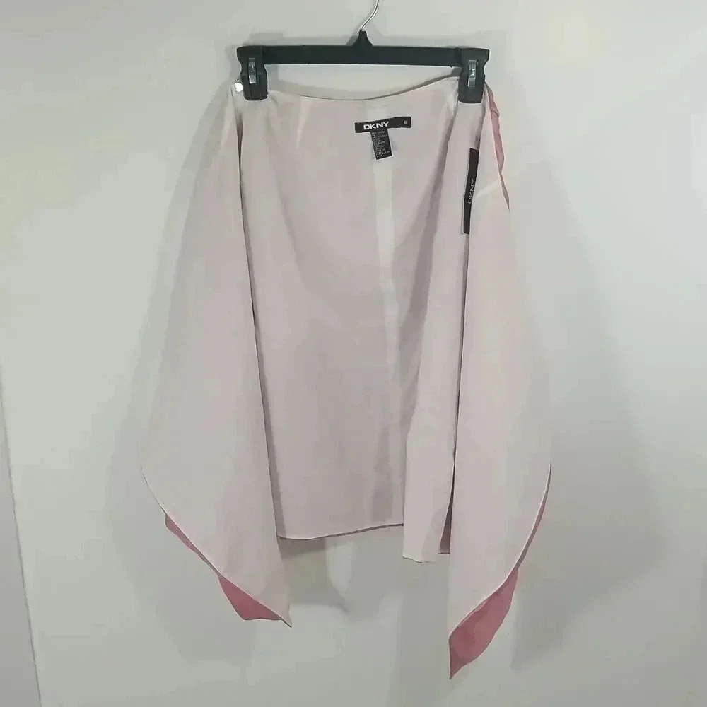 {DKNY} Asymmetrical Wrap Skirt in Damask Rose - Picture 10 of 13